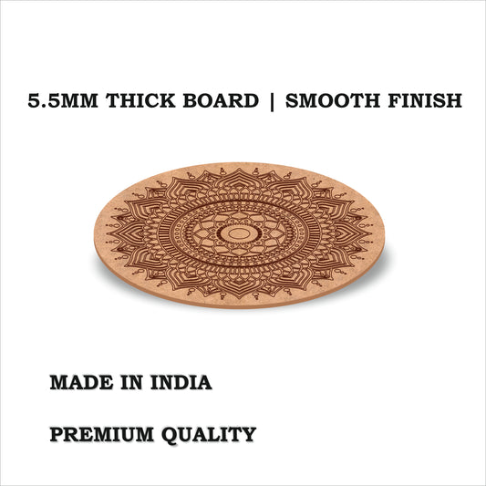 Pre-Marked 12-Inch Mandala MDF Base – 5.5mm Premium Craft Round