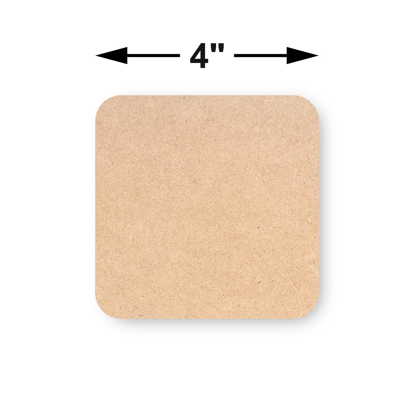 MDF SQUARE COASTER 4 INCHES DIA (5.5mm)- 1 Pc