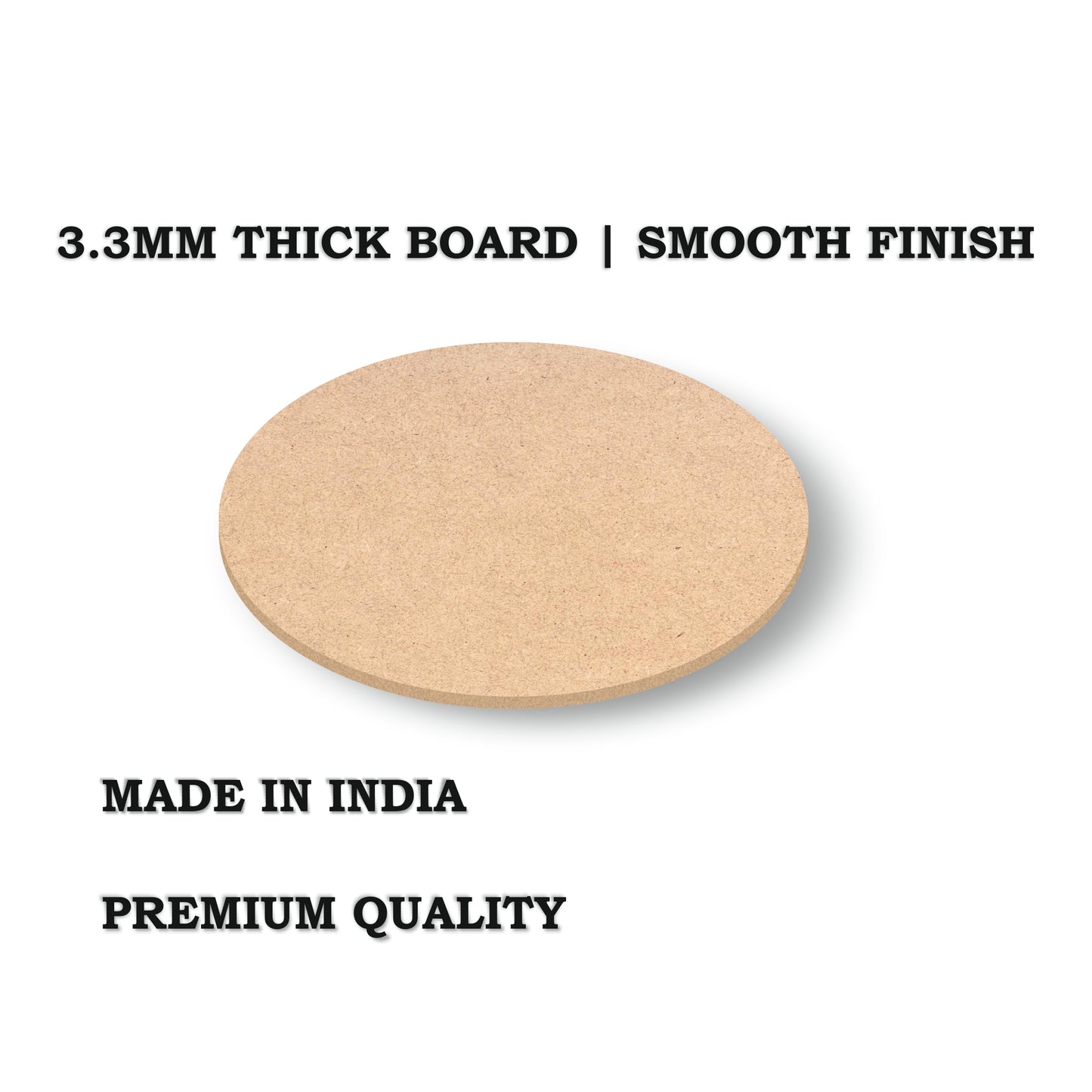 MDF ROUND COASTER 3 INCHES DIA (3.3mm)- 1 Pc