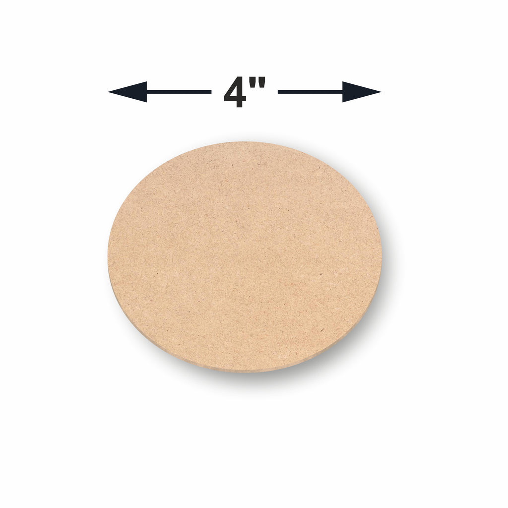MDF ROUND COASTER 4 INCHES DIA (5.5mm)- 1 Pc